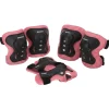 Alert beschermset 3 delig roze/zwart maat S