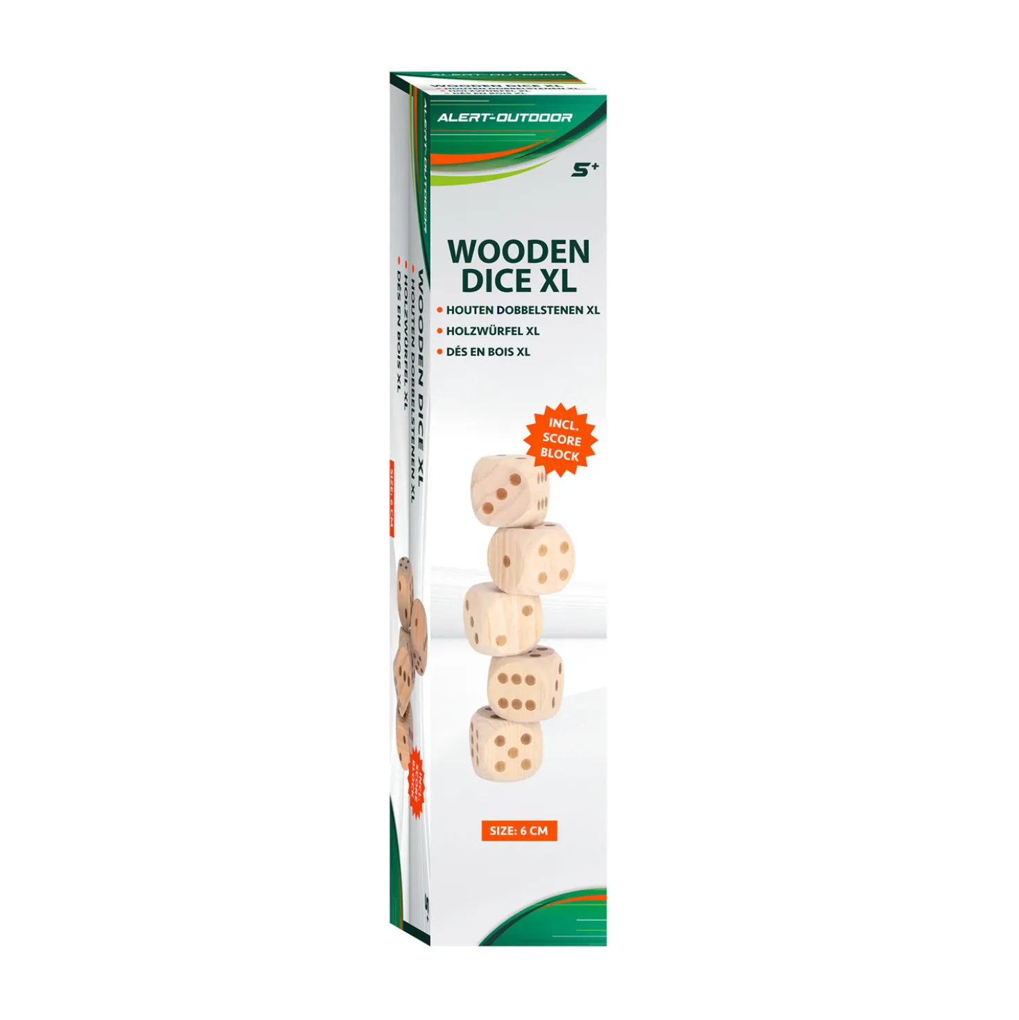 Alert Outdoor Dobbelset XL Hout Compleet Met Scoreblok