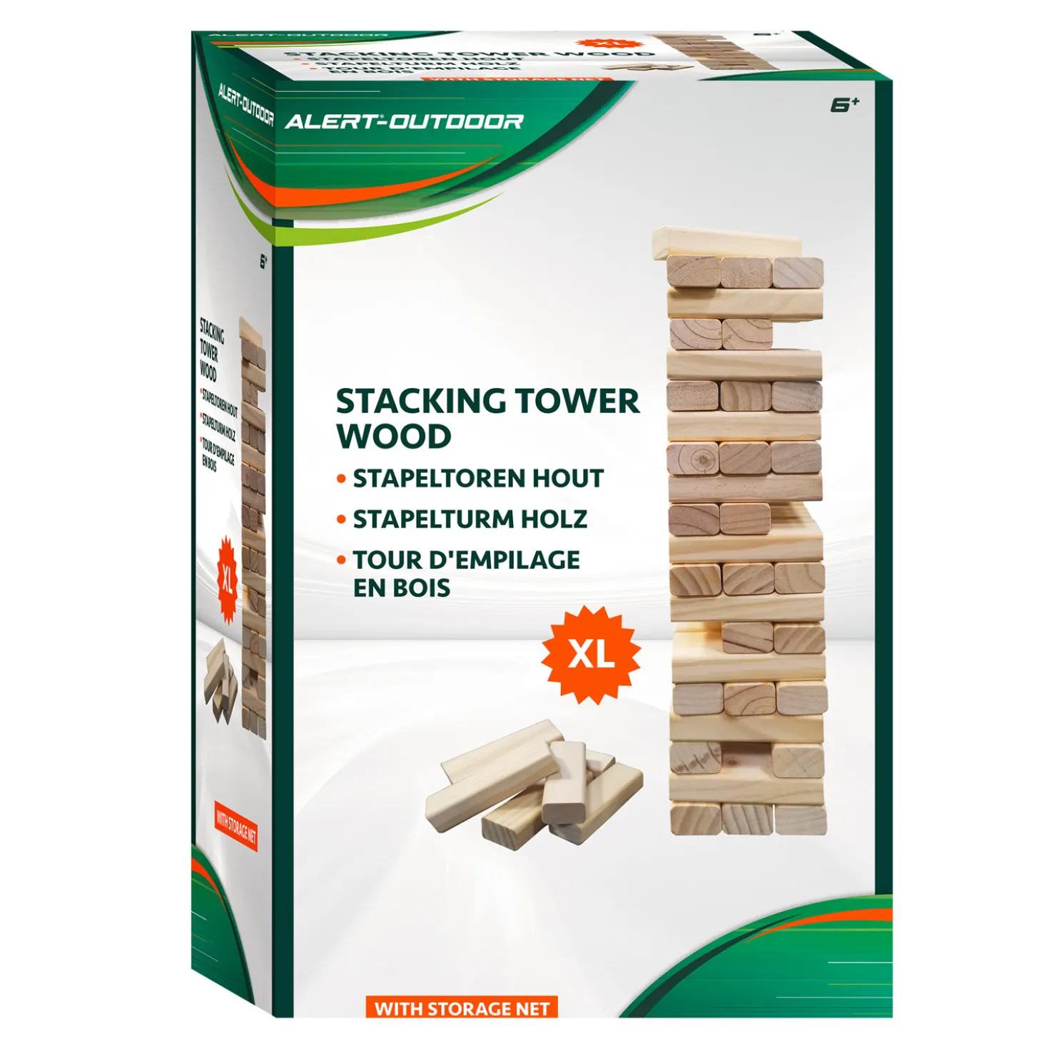 Alert Outdoor Stapeltoren Xl Hout Met Handig Opbergnet