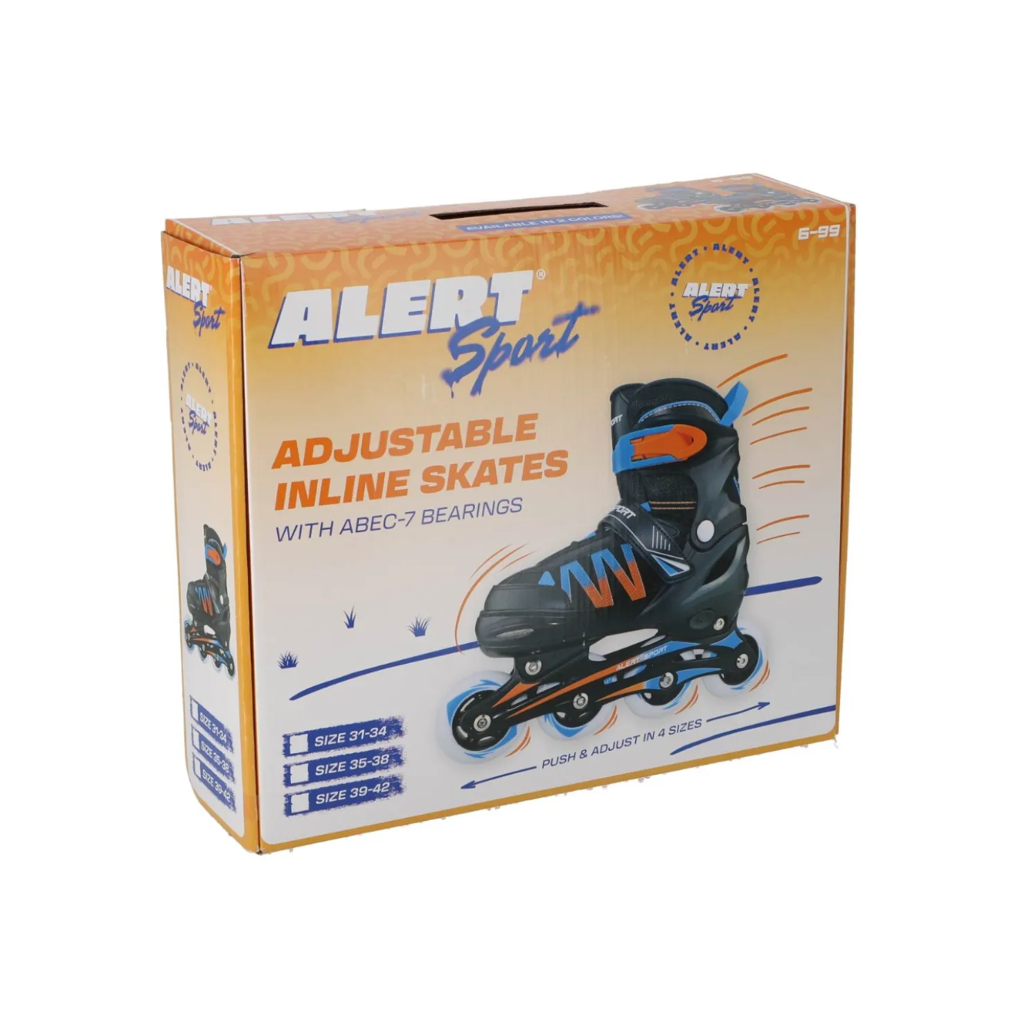 Alert Sport Inline Skates / Skeelers Oranje (Maat 31-34)