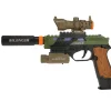 Alfafox Militair pistool met demper en zaklamp en licht en geluid