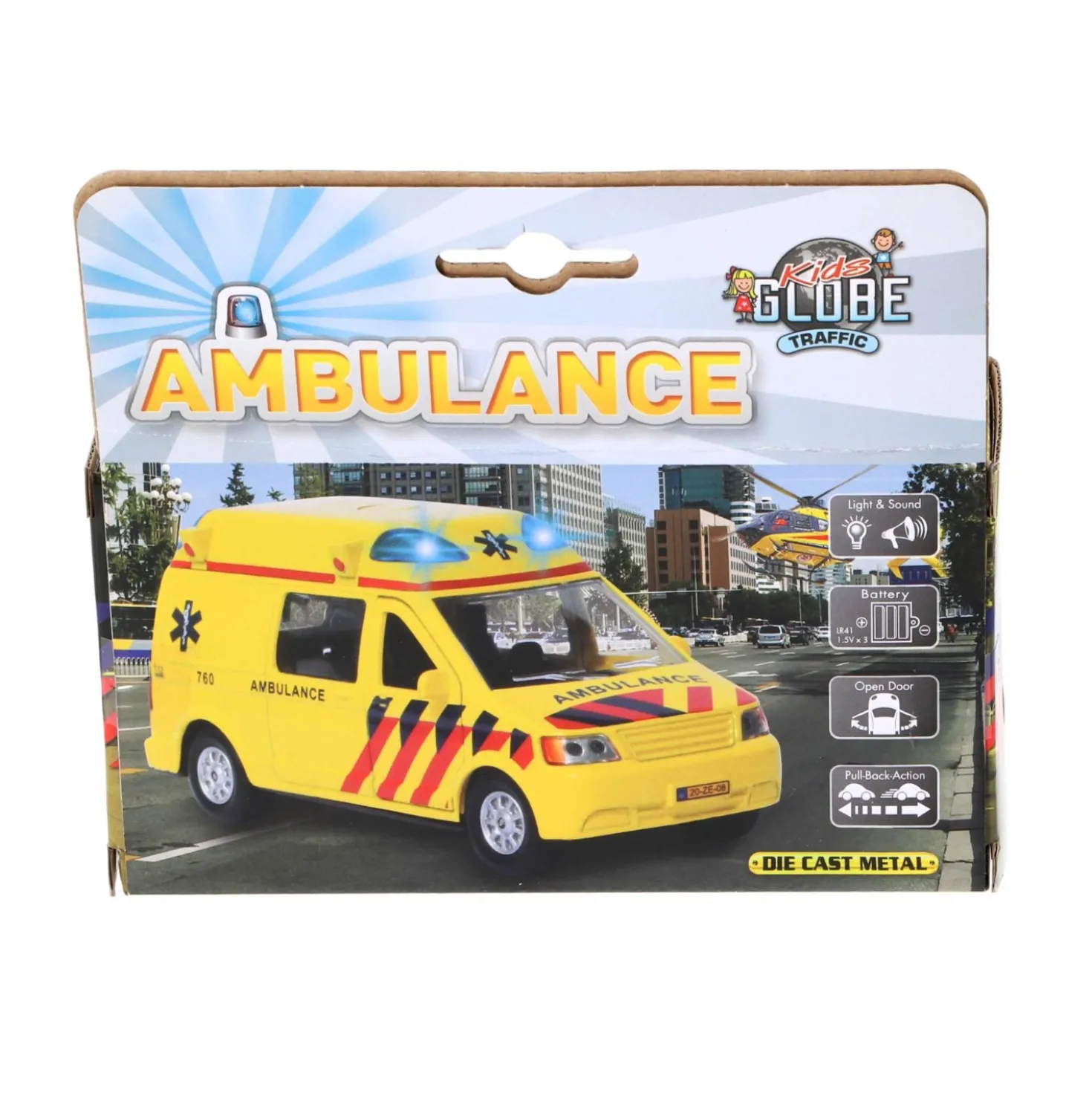 Auto Pull Back Ambulance Met Geluid