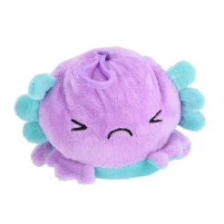 Axolotl pluche omkeer met sleutelhanger 4 assorti 10 cm