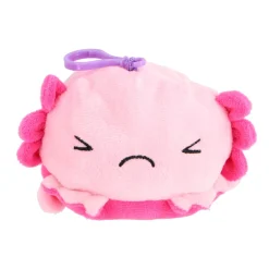 Axolotl pluche omkeer met sleutelhanger 4 assorti 10 cm