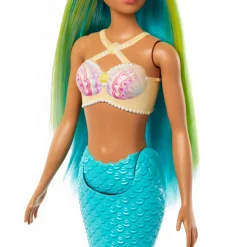 Barbie fantasy basis Zeemeermin groen/blauw haar