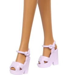 Barbie pop fashionista met paarse jurk