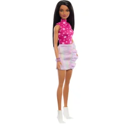 Barbie pop fashionista roze trui donker haar