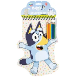 Bluey kleurblok 2D pagina's met 6 potloden