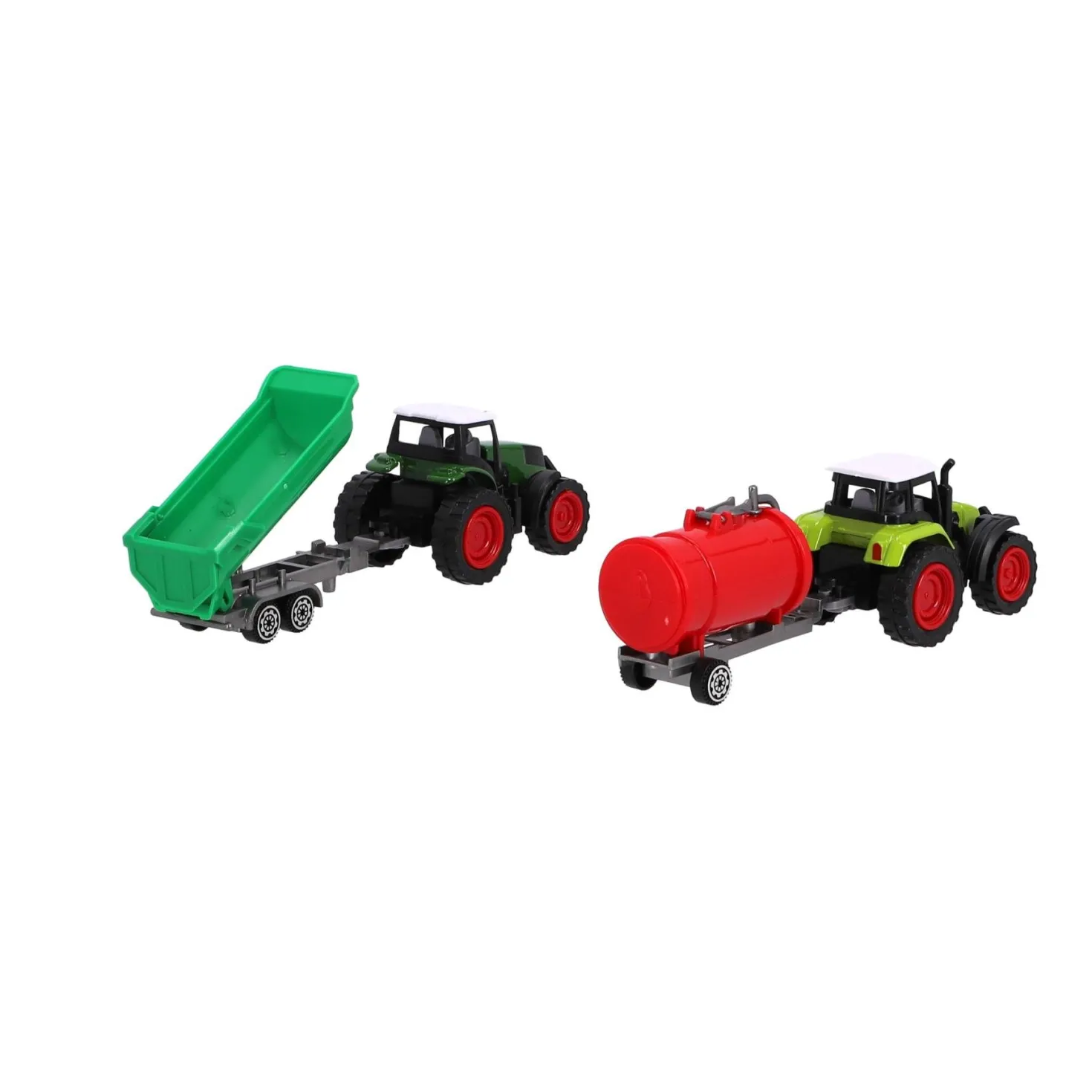 Boerderijset met 2 tractoren en 2 accessoires