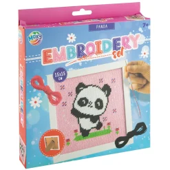 Borduren met frame 15 x 15 cm 3 assorti