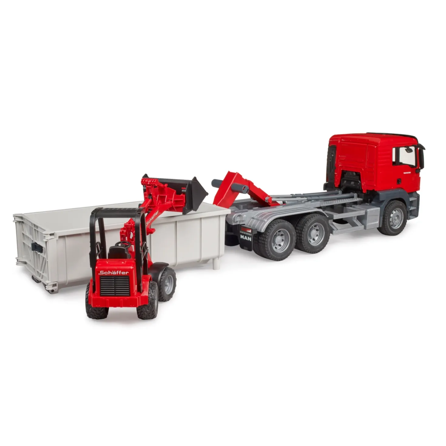 Bruder Auto Vrachtwagen MAN met Shovel Schaeffer