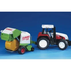 Bruder Tractor Aanhanger Ronde Balenpers Claas Rollant 250