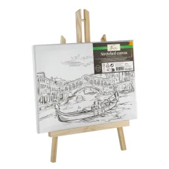 Canvas met print 30 x22,5 cm inclusief schildersezel