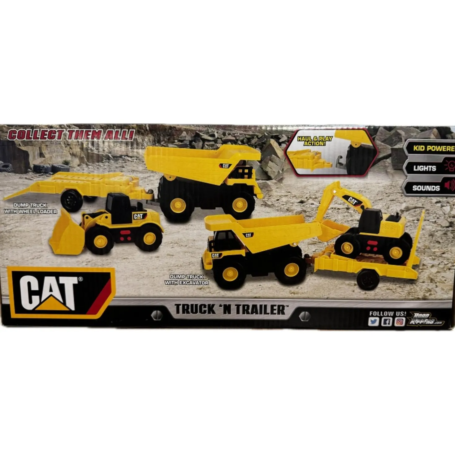 Cat dump truck met wiel lader