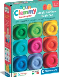 Clementoni baby clemmy regenboog blokken set 9 stuks
