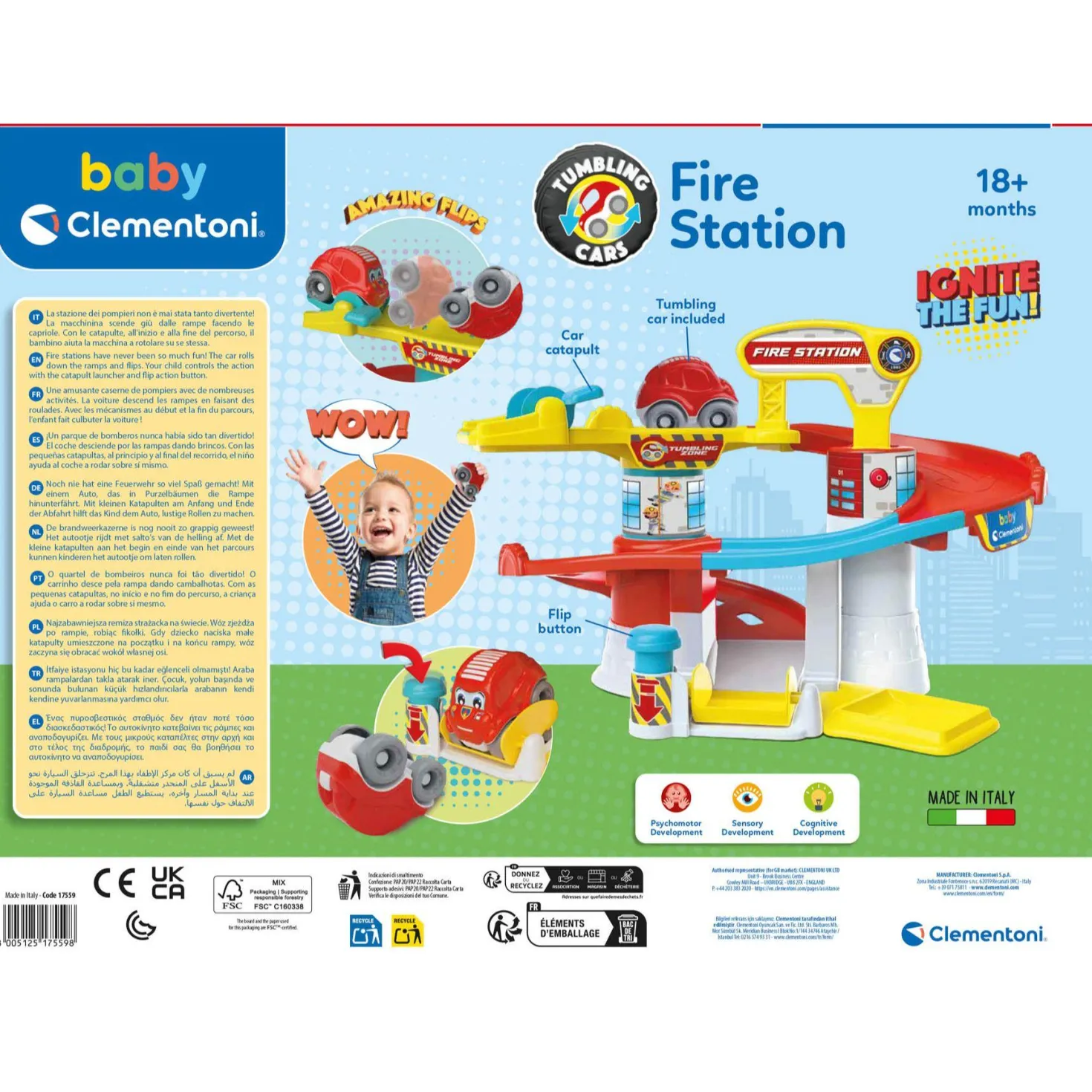 Clementoni baby Garage brandweerkazerne licht en geluid