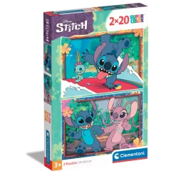 Clementoni Puzzel 2x20 Stukjes Stitch Disney