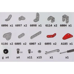 Constructieset voertuigen metaal 4 assorti