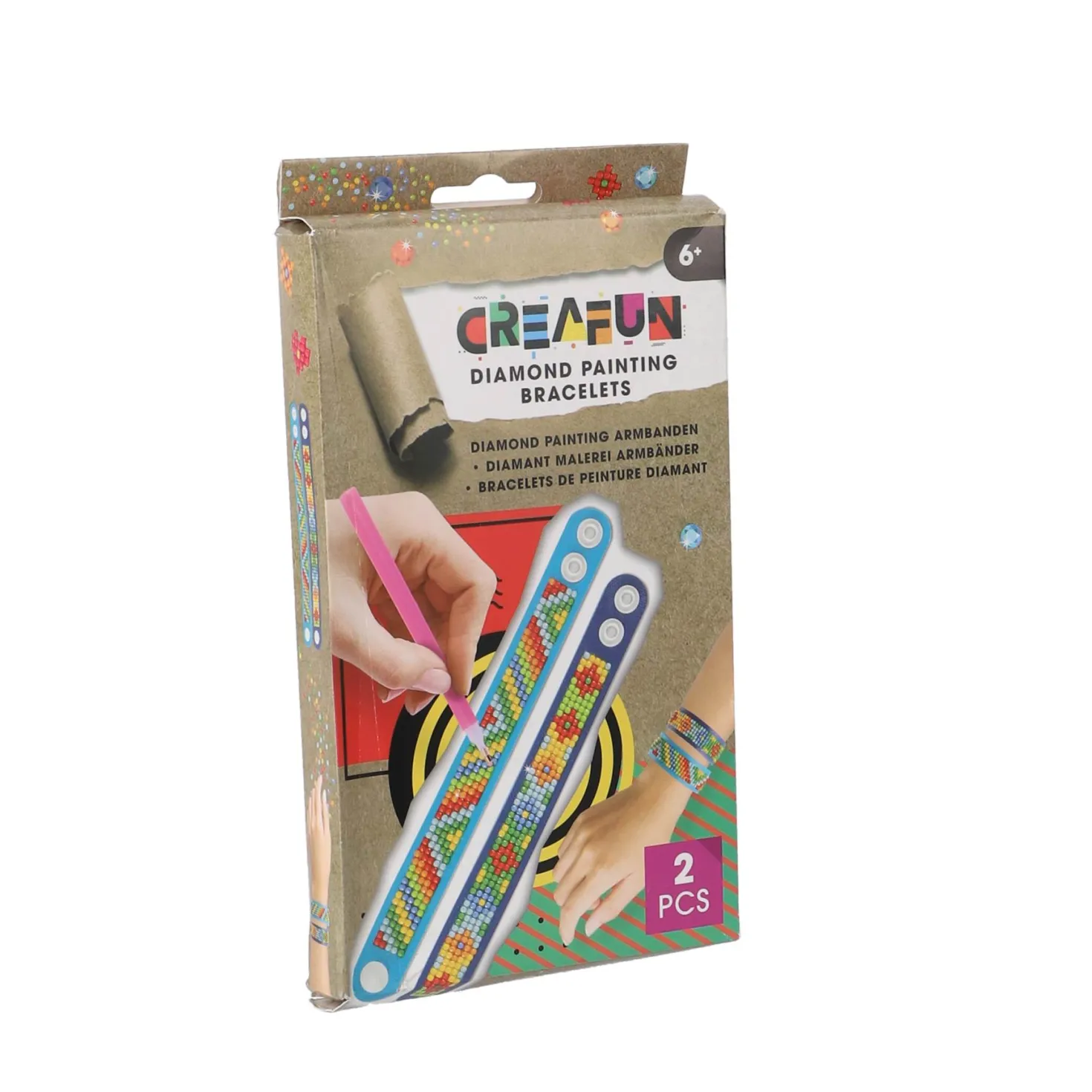 Creafun diamond painting armbanden 2 stuks assorti