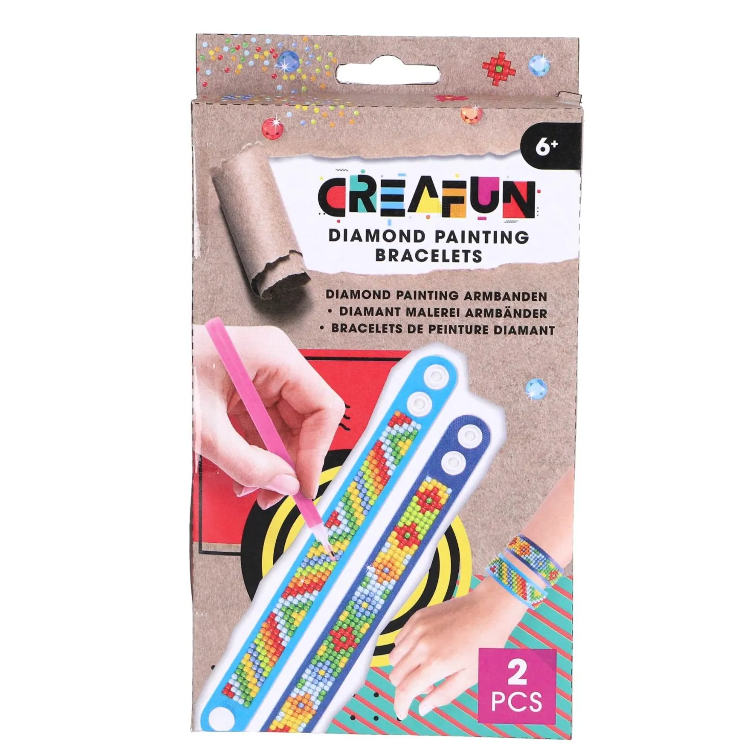 Creafun diamond painting armbanden 2 stuks assorti
