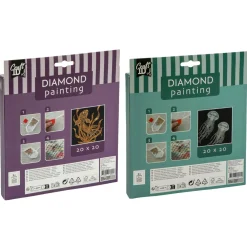 Diamond painting velvet canvas crystal 2 assorti