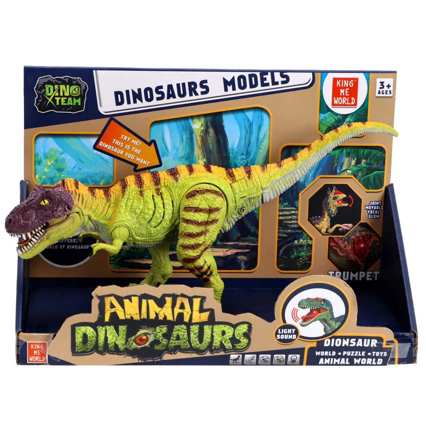 Dino met licht en geluid 2 assorti