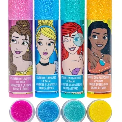 Disney princess make-up koffertje met 4 lipbalsem