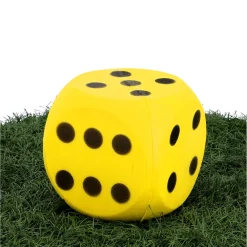 Dobbelsteen Bal Soft Geel 16 Cm