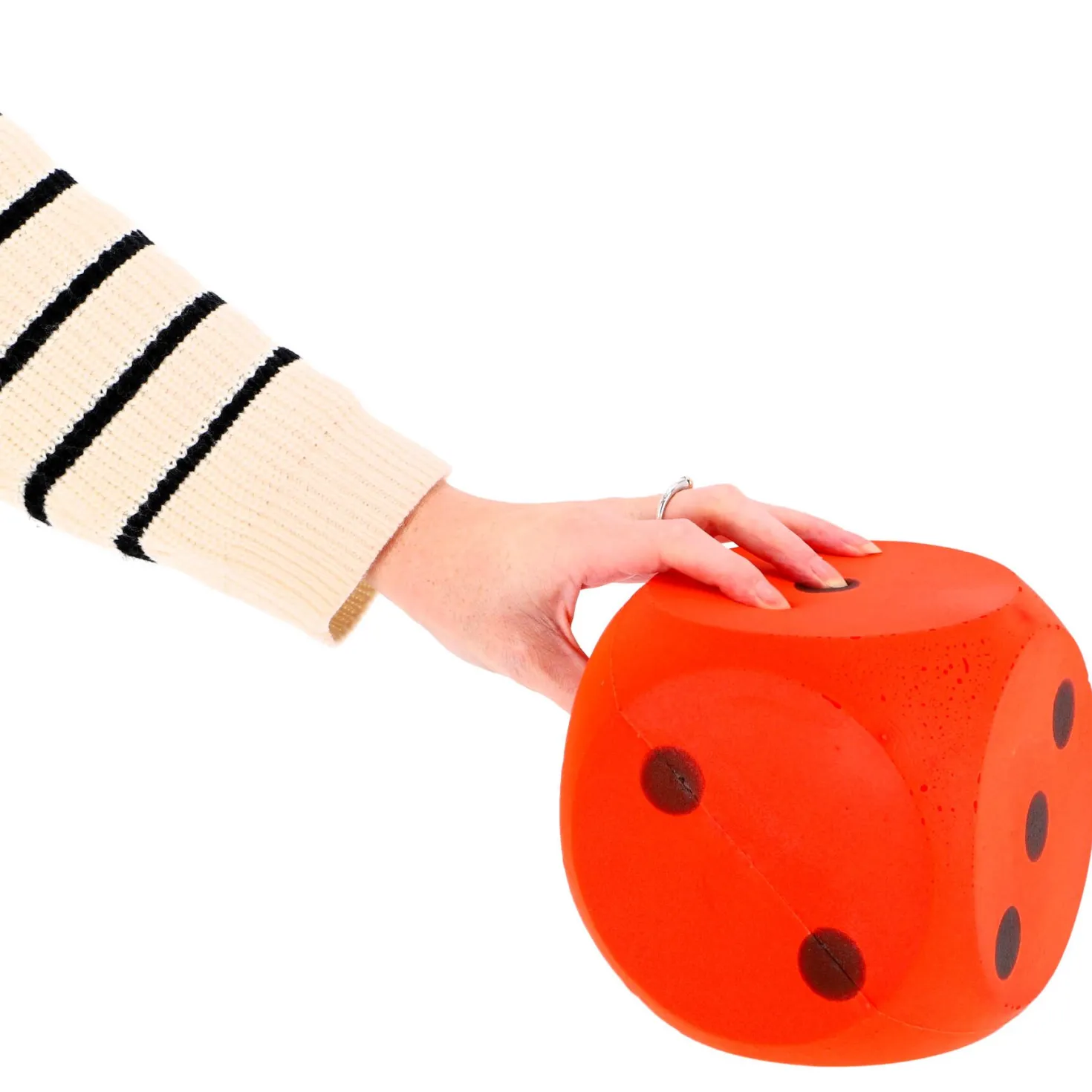 Dobbelsteen Bal Soft Rood 16 Cm