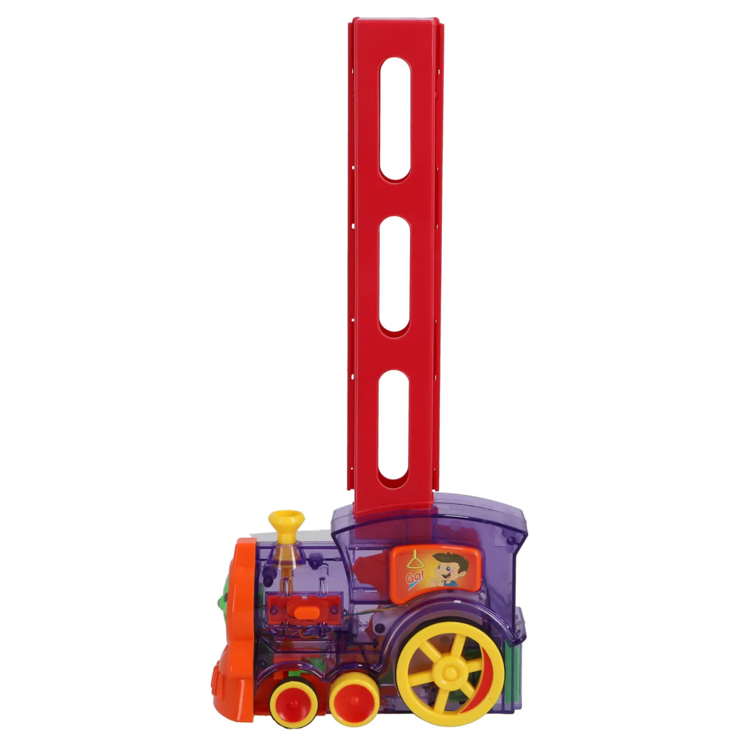 Domino trein b/o met 80 domino stenen