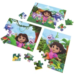Dora 3pack Houten Puzzel In Houten Doos (3x24 Stukjes)