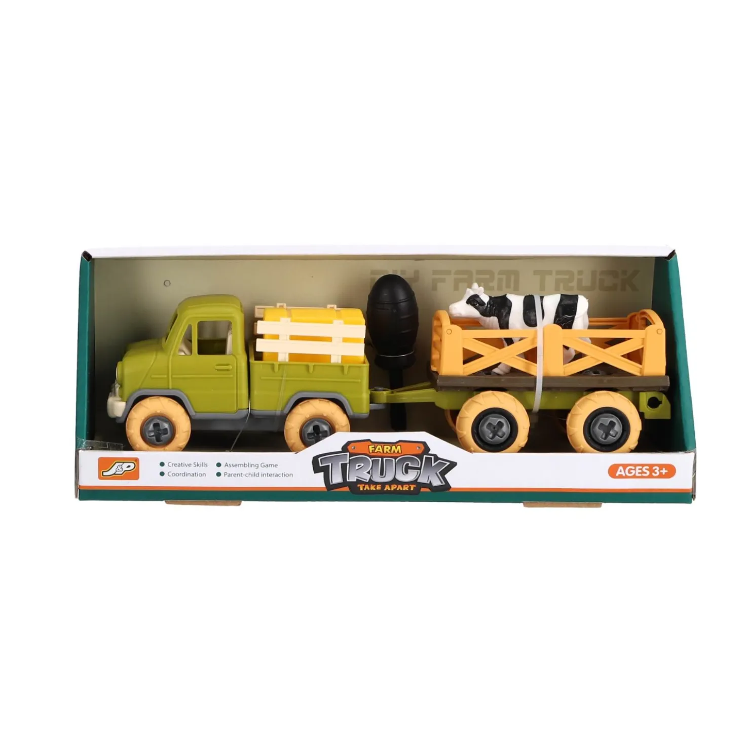 Farm tractor met aanhanger