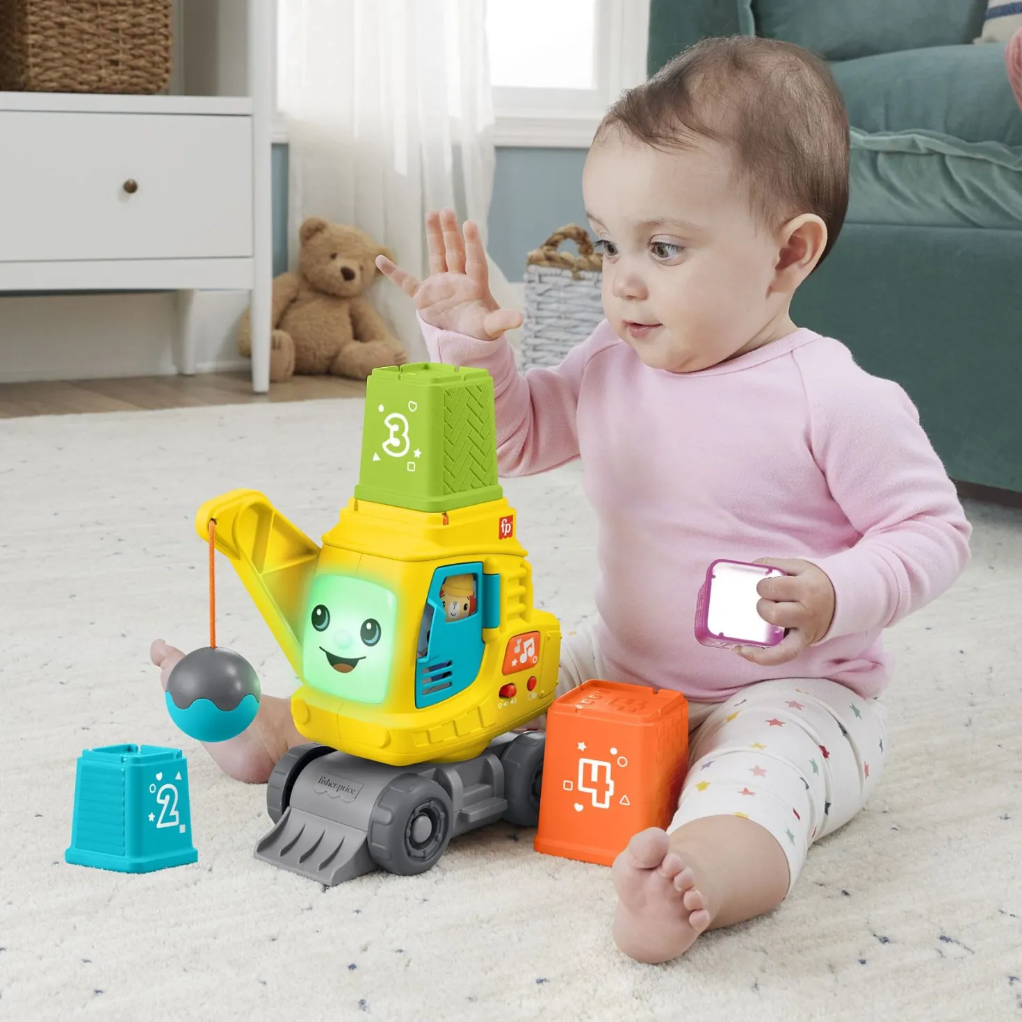 Fisher price tel- en stapelkraan