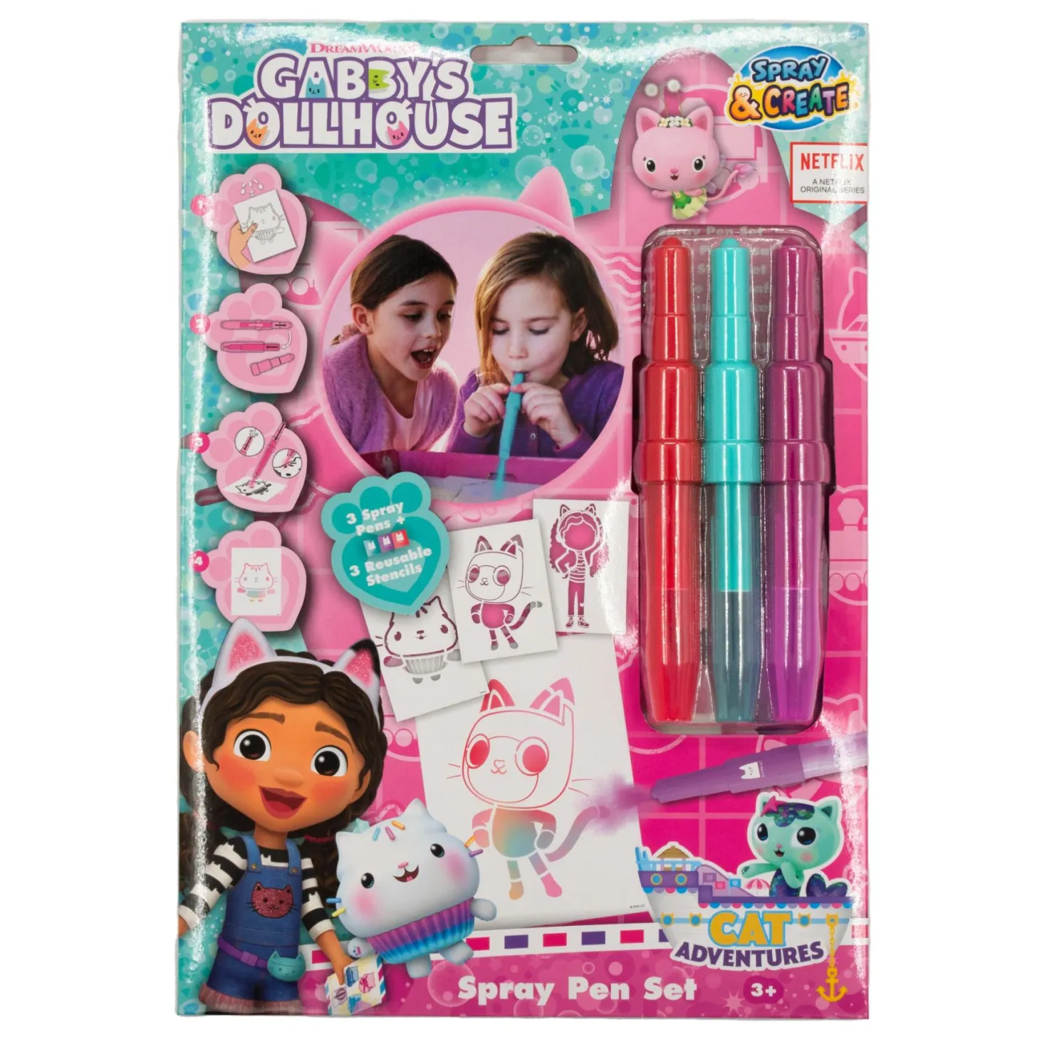 Gabby's Dollhouse Spray Pen Set In A4 Enveloppe