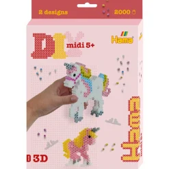 Hama strijkkralen 3D Eenhoorn set 2000 delig