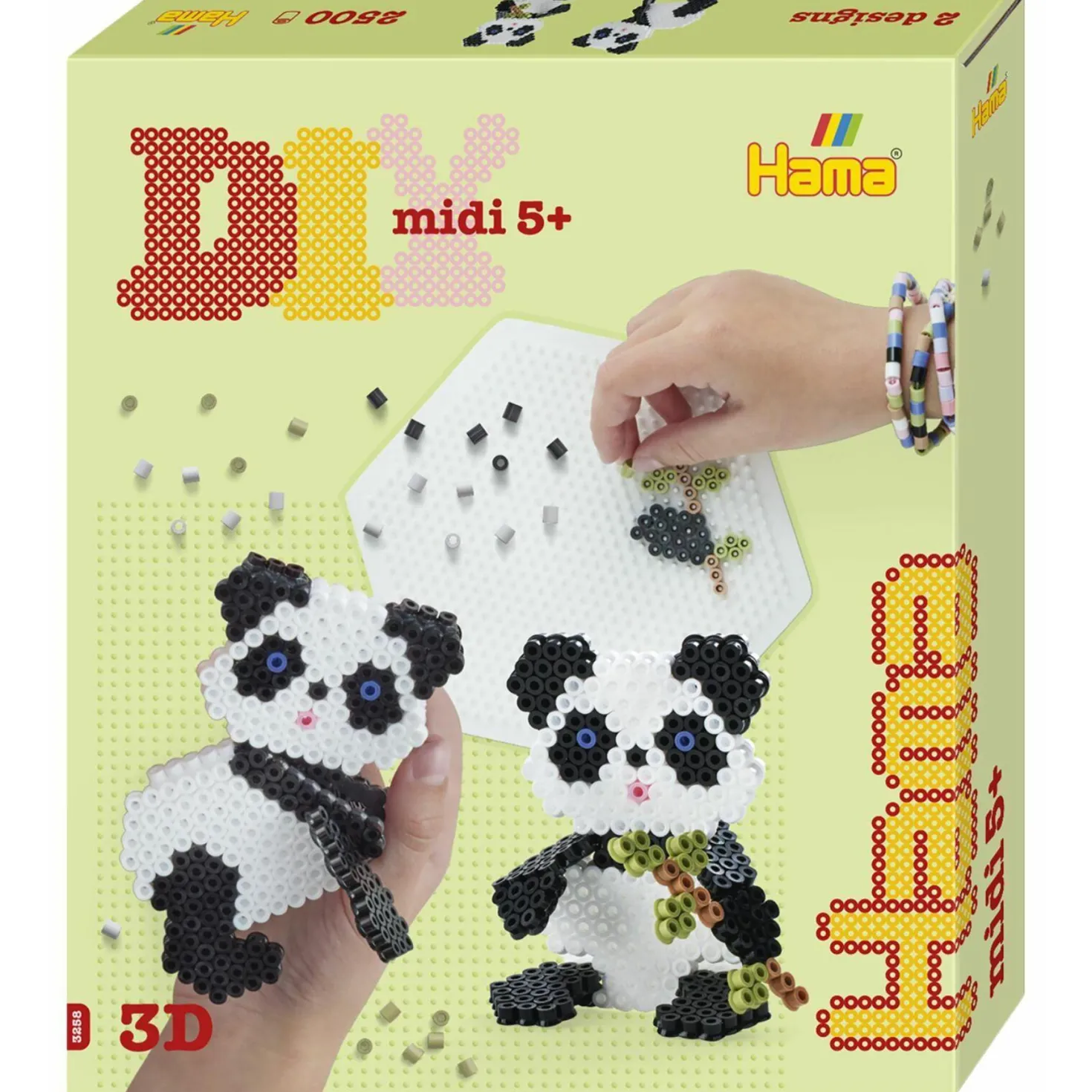 Hama strijkkralen 3D panda set 2500 delig