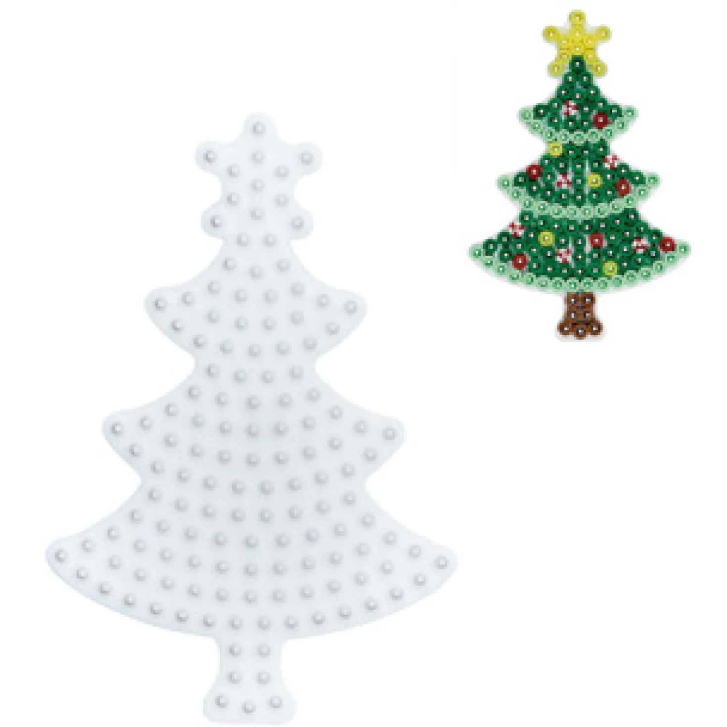 Hama Strijkkralen Grondplaat Kerstboom Wit