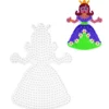 Hama Strijkkralen Grondplaat Prinses Wit