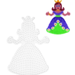 Hama Strijkkralen Grondplaat Prinses Wit