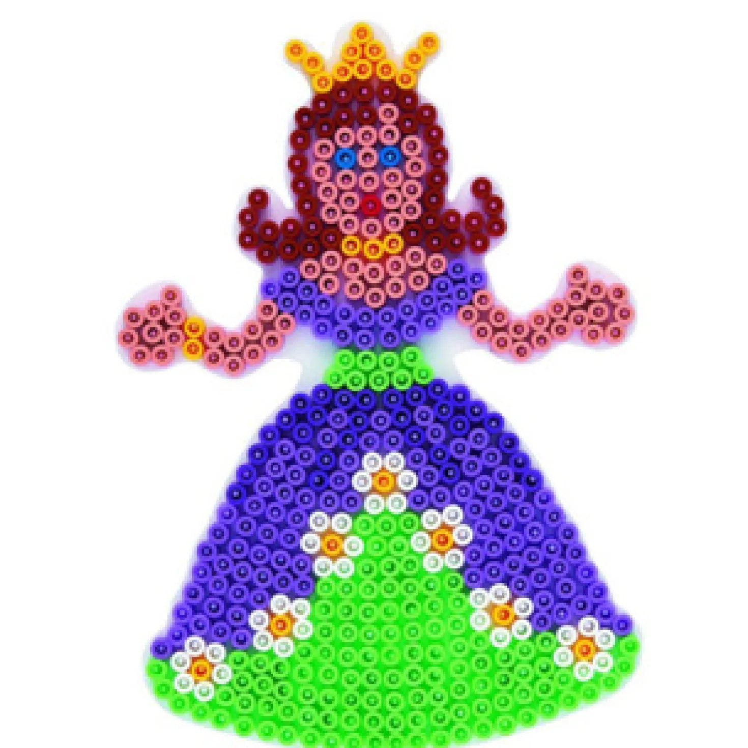 Hama Strijkkralen Grondplaat Prinses Wit