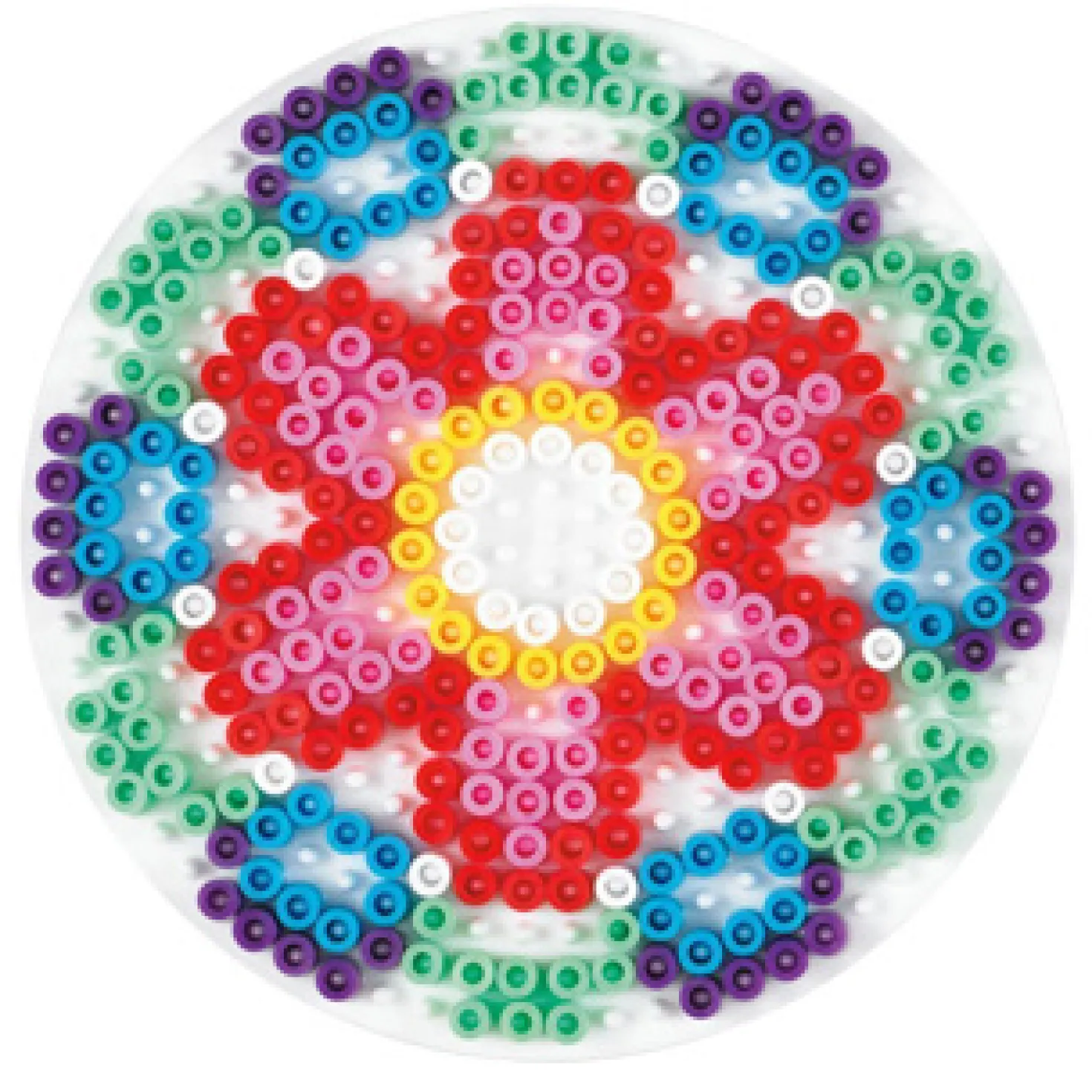 Hama Strijkkralen Grondplaat Rond Medium Wit