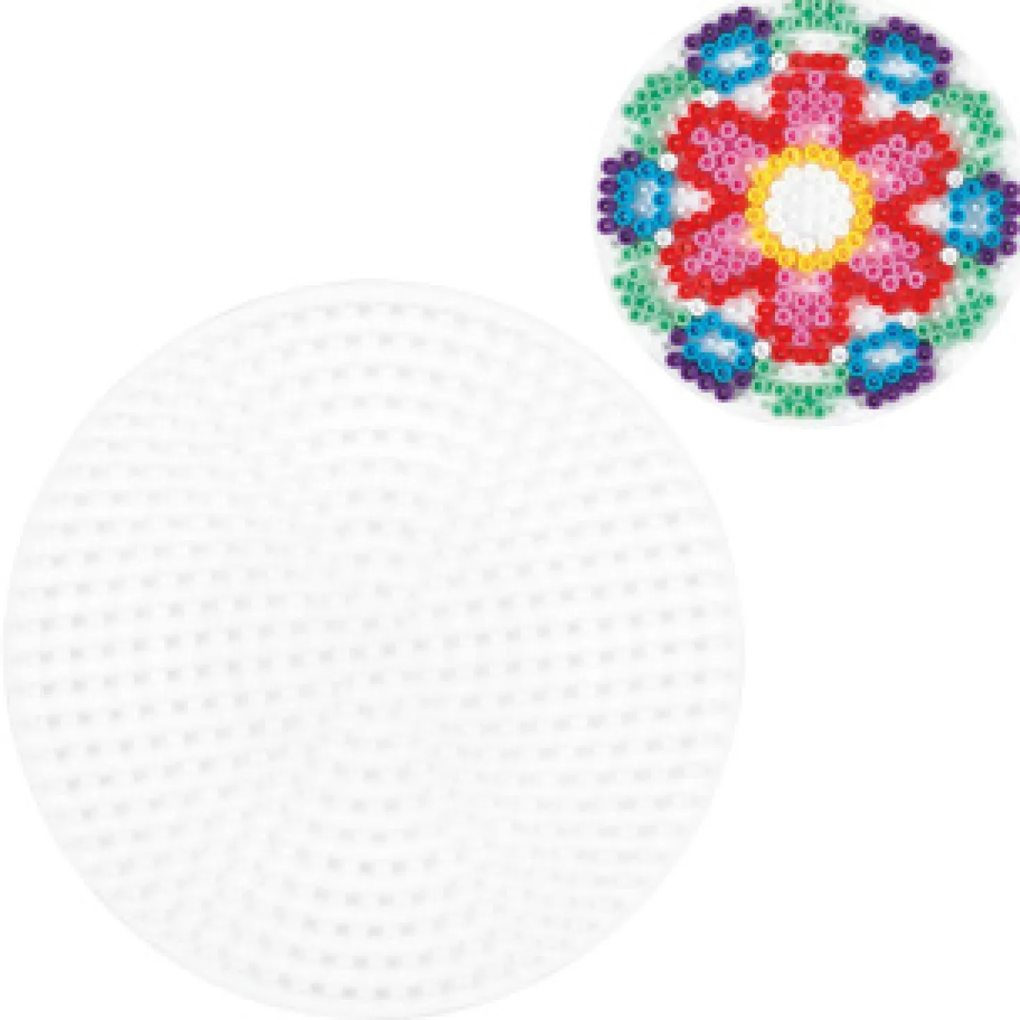 Hama Strijkkralen Grondplaat Rond Medium Wit