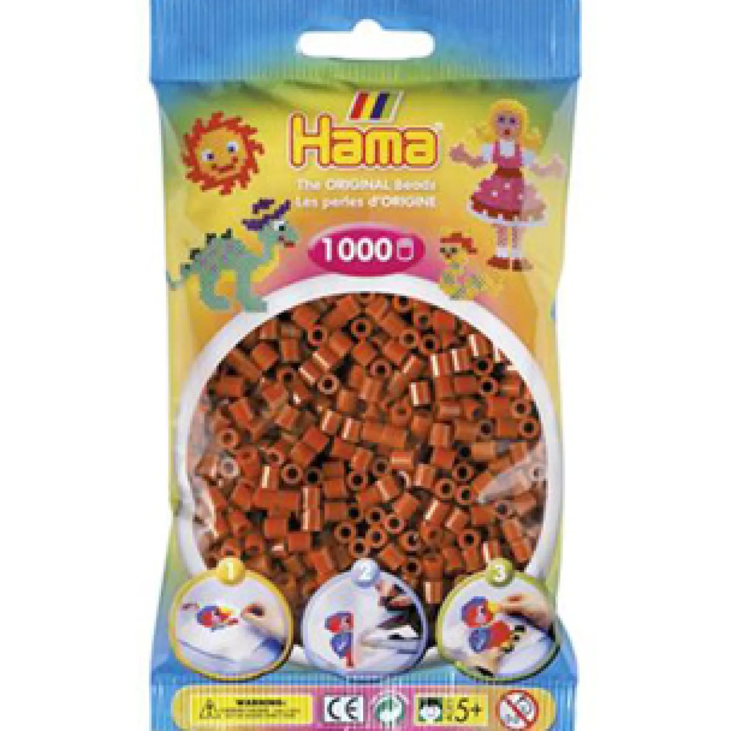 Hama Strijkkralen 1000 Stuks Bruin