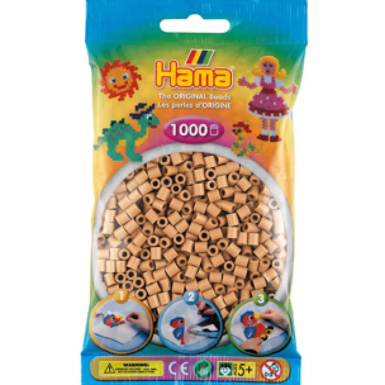 Hama Strijkkralen 1000 Stuks Licht Bruin