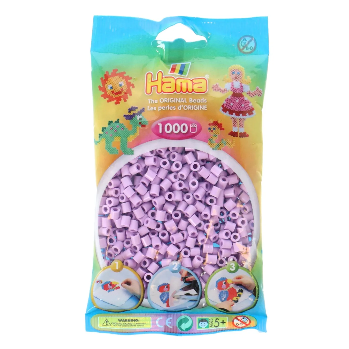 Hama Strijkkralen 1000 Stuks Lila Pastel