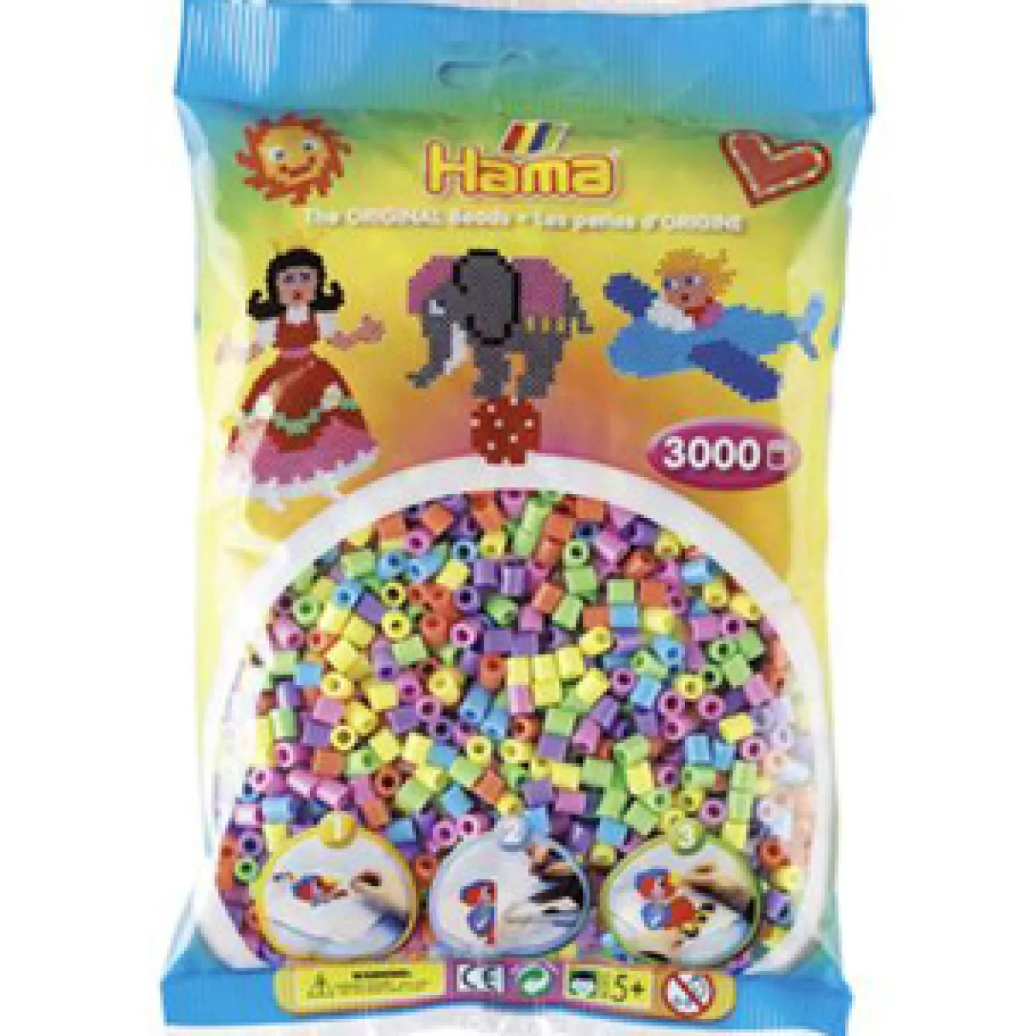 Hama Strijkkralen 3000 Stuks Pastel