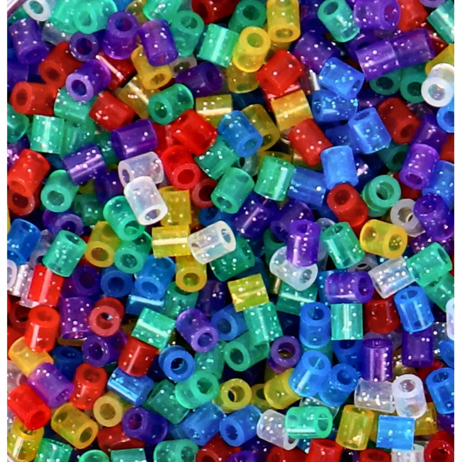 Hama Strijkkralen Ton Met 9000 Stuks Glitter Transparant