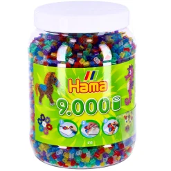 Hama Strijkkralen Ton Met 9000 Stuks Glitter Transparant