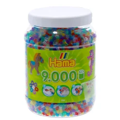 Hama Strijkkralen Ton Met 9000 Stuks Glitter Transparant