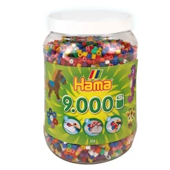 Hama Strijkkralen Ton met 9000 Stuks Primair